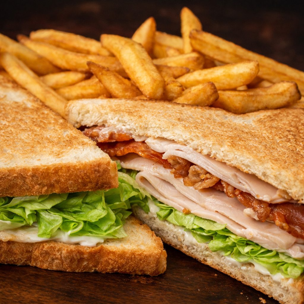Turkey Club Sandwich.