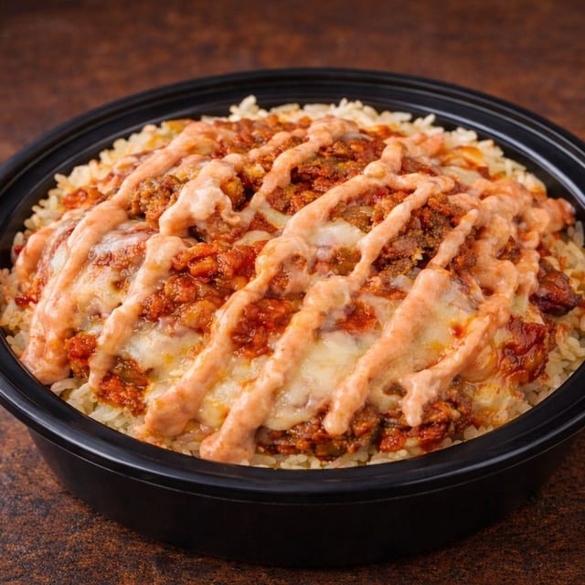 Beef Parm Rice Bowl.