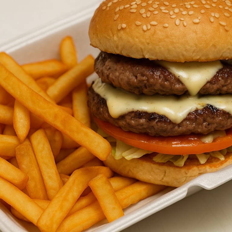 Indulge in Our Double Cheeseburger